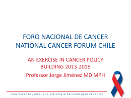 NFC Exercise in cancer policy building Arica 08 10 14