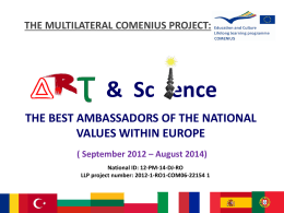 Sc ence - Art and Science – The Best Ambassadors of the National