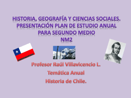 Historia de Chile. - Colegio Dario Salas