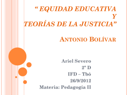 EQUIDAD EDUCATIVA - BOLIVAR
