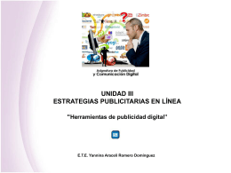 UNIDAD 1- PUBLICIDAD DIGITAL El Mundo de la Publicidad y la