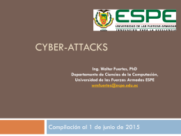 Cyber-attacks - Departamento de Seguridad y Defensa