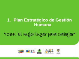 Plan Estratégico Dirección Gestión Humana 2013.