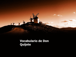 Vocabulario de Don Quijote
