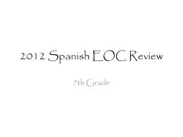 2012 Spanish EOC Review