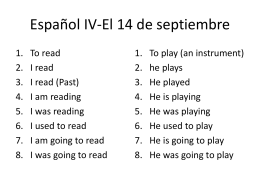 Español IV-El 14 de septiembre