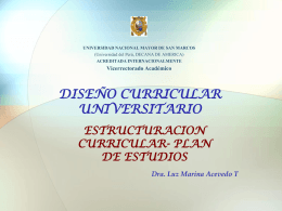 Estructuración curricular - Vicerrectorado Academico