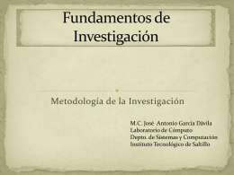 Fundamentos de Investigación - MC José Antonio García Dávila