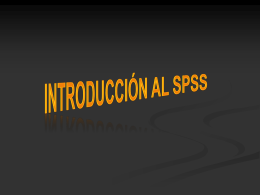 Introducción al SPSS (2014)