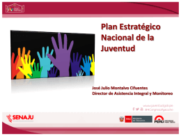 4. Plan Estratégico Nacional de la Juventud José Julio Montalvo