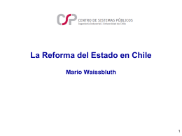 Reforma del Estado en Chile - Centro de Sistemas Públicos