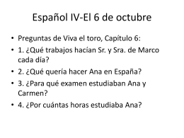 Español IV-El 6 de octubre