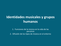 Identidades musicales y grupos humanos 2015