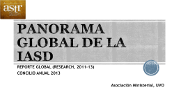 PANORAMA GLOBAL DE LA IASD - Unión Venezolana Oriental