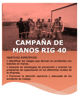 CAMPAÑA DE MANOS RIG 40