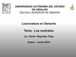 Los contratos - Universidad Autónoma del Estado de Hidalgo