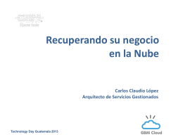 GT-Carlos Lopez -Recuperando su negocio en la Nube