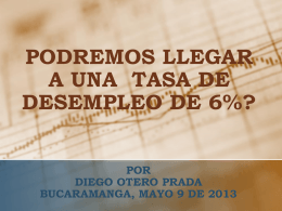 1° Presentación - Desempleo por Dr. Diego Otero Prada