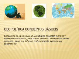 Geopolítica conceptos basicos