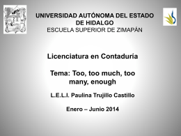 too / enough - Universidad Autónoma del Estado de Hidalgo
