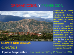 DROGADICCION - SVD Bolivia
