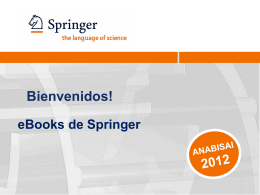 Springer Ebooks y sus tendencias. David Assor