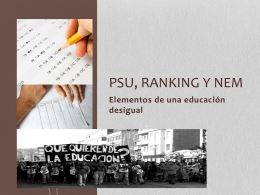 PSU, Ranking y Nem - Preuniversitario Derecho a la U