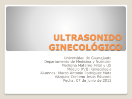 ULTRASONIDO GINECOLÓGICO - Dr. Antonio de la Cruz Puente