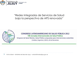 Experiencia Programa Remediar y Redes en Jujuy.