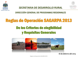 Reglas Sagarpa cuatro 2013