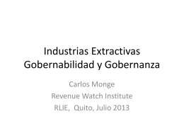 Gobernanza Industrias Extractivas