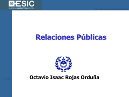 Relaciones Públicas Octavio Isaac Rojas Orduña