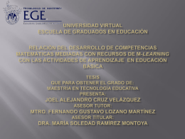 Universidad Virtual Escuela de Graduados en Educación Relación