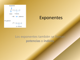 Exponentes - riosdianaconalep