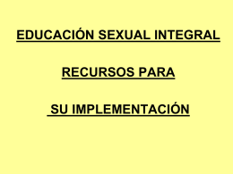 Educación Sexual Integral… - Escuela 17 DE 19