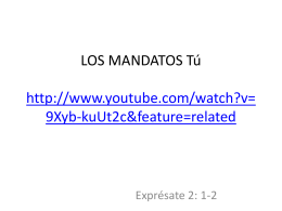 LOS MANDATOS Tú http://www.youtube.com/watch?v=9Xyb