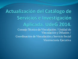 4.2 Catalogo de servicios 2014 - Consejo de Rectores