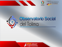 Presentación de Lanzamiento Observatorio Social del Tolima