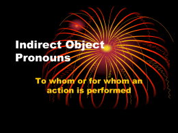 Indefinite Object Pronouns