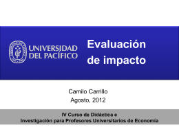 4. La evaluación de Impacto