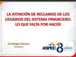 Diapositiva 1 - Asociación Peruana de Consumidores y Usuarios