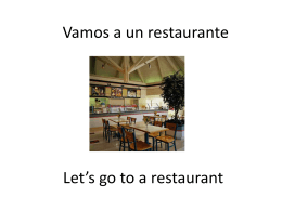 Let*s go to a restaurant