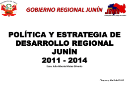 DesarrolloRegional - Gobierno Regional de Junín