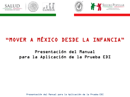 Manual para la aplicación - Hospital Infantil de México Federico