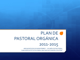 Resumen del Plan de Pastoral (Primera versión)
