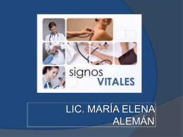 LOS SIGNOS VITALES - Licenciada María Elena Alemán B.