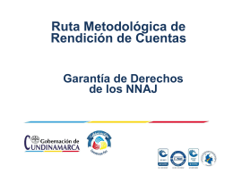 Ruta Metodológica Rendición de Cuentas Cundinamarca.