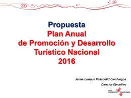 Situación actual - Plan COPESCO Nacional