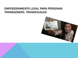 Empoderamiento Legal para Personas Transgénero, Transexuales