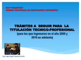 TITULACION - ISTP Argentina